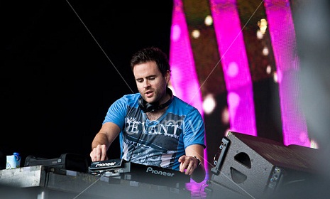 British DJ Gareth Emery performs at closing ceremony of Baku 2015 